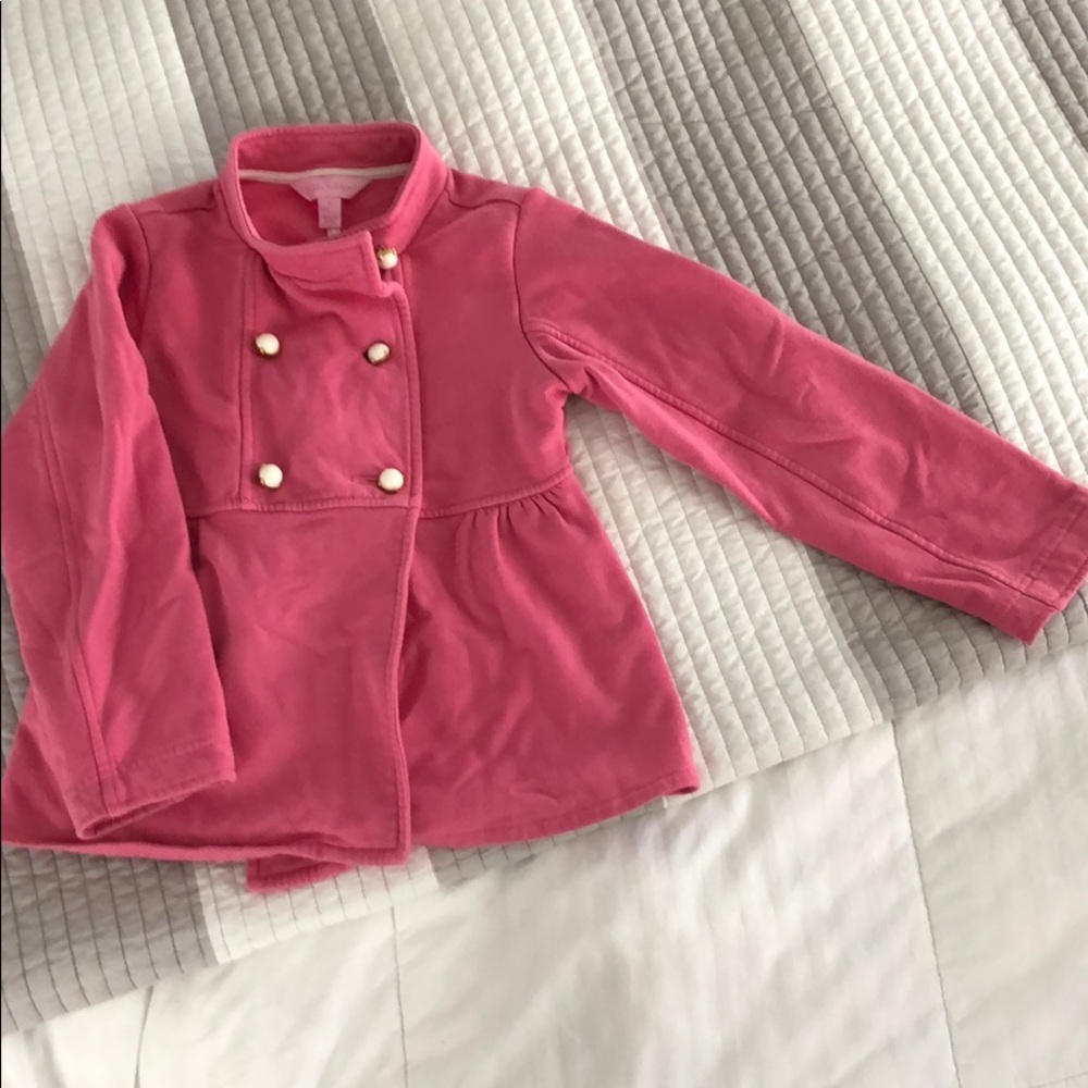 Lilly Pulitzer size 6 cotton pea coat sweatshirt.